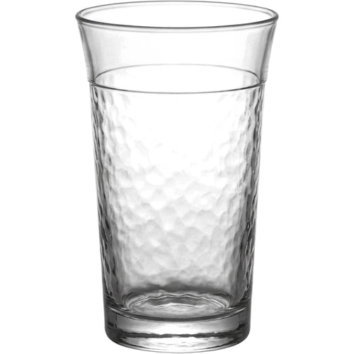 Plvnd Flared Hammered Highball Glass 15 oz Clear - Product view